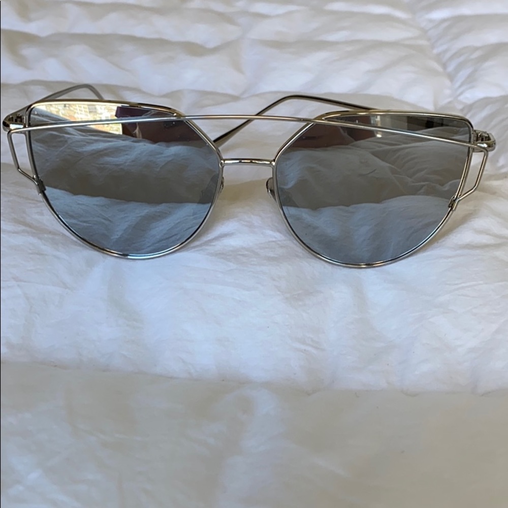Sojos Silver Reflective Sunglasses